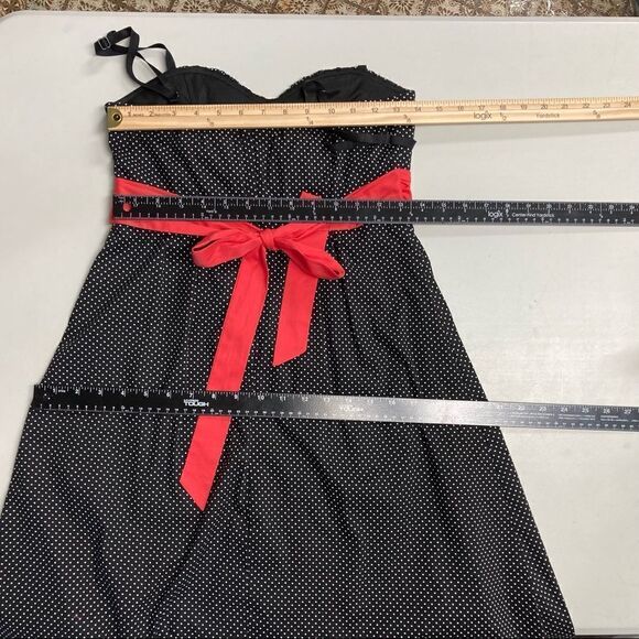 MAURICES Party, Prom dress, Size 3/4, Black, White, & Red, spaghetti straps - Picture 3 of 7